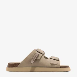 Ženske kožne papuče - D.Franklin Vibe Sandals Buckle Taupe
