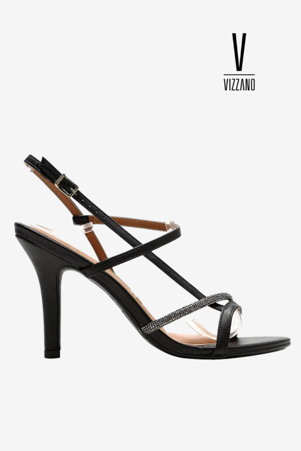 Vizzano ženske sandale sa potpeticom 9 cm - crne